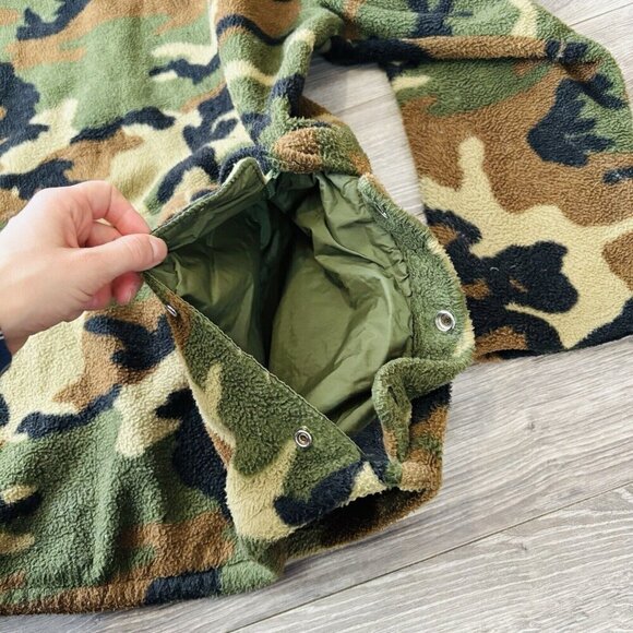 Vtg Thermo-King Camo Hunting Jacket Pants Set Mens M Malden Fleece Game Pouch - Picture 13 of 16